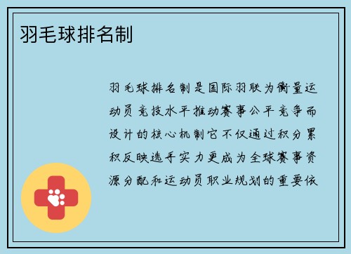 羽毛球排名制